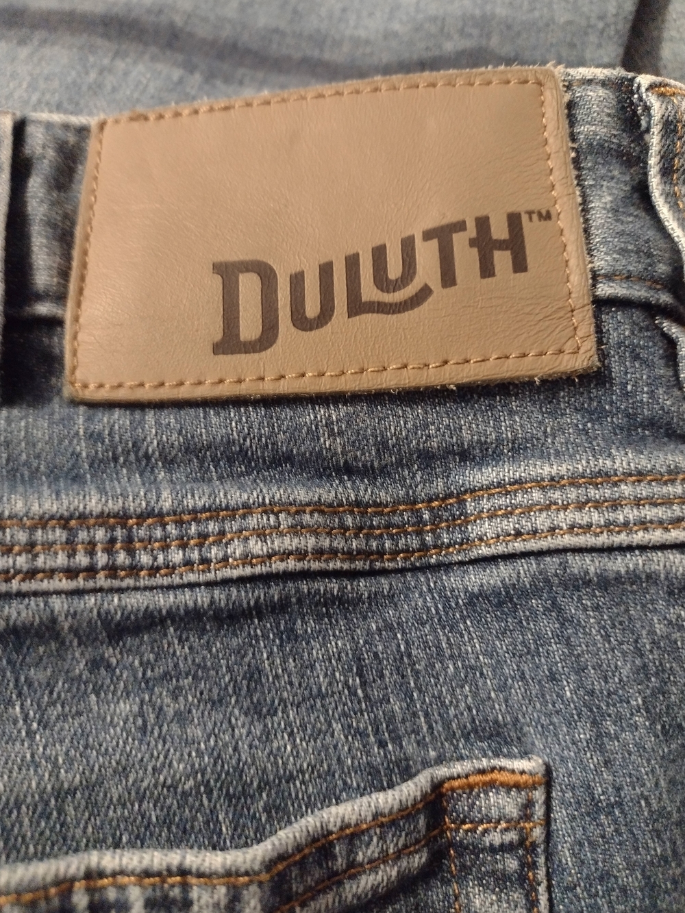 Duluth Trading Flex Ballroom Blue Jeans Mens 38X33 Relaxed Fit Stretch Workwear - Picture 7 of 9